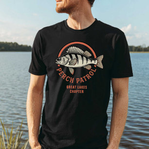 Barsch-Patrouille Great Lakes Süßwasserfischen T-Shirt