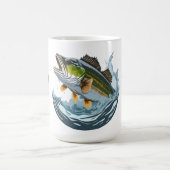 Barsch schlägt nach oberflächenköder kaffeetasse (Mittel)