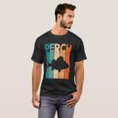 Barsch Vintage Meeresfrüchte Fischer Retro Barsch  T-Shirt (Vorne ganz)