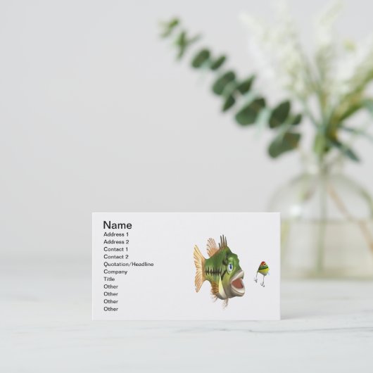 Barschangeln Visitenkarte (Stehend Vorderseite)