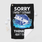 Barschangeln-Zitat-Hobby-Sport-Fischer Golfhandtuch (Insitu)