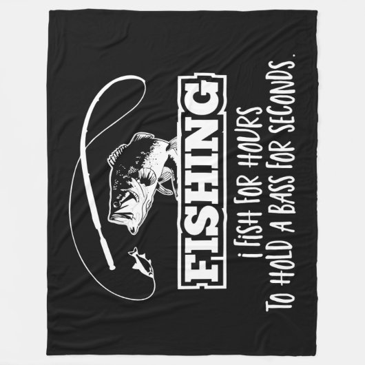 Barschangeln-Zitat-lustiges Hobby trägt Zeit zur Fleecedecke (Vorderseite)