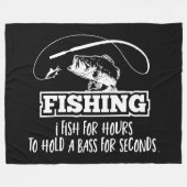 Barschangeln-Zitat-lustiges Hobby trägt Zeit zur Fleecedecke (Vorderseite (Horizontal))