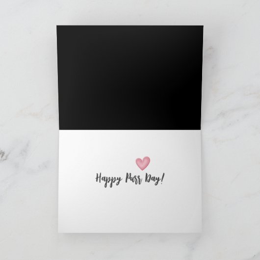 Barschkatze am Geburtstag von Hayloft Karte (Innenseite)