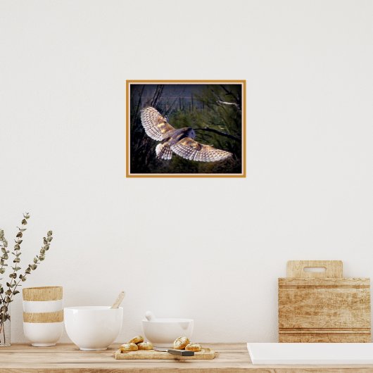 Barschüssel in Mittelflug Poster (Küche)