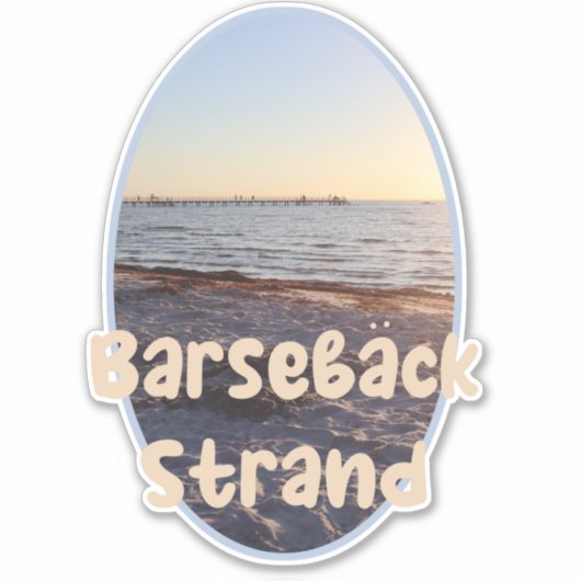 Barseback Strand, Beach Custom Cut Vinyl Sticker (Vorderseite)