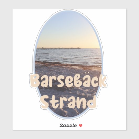 Barseback Strand, Beach Custom Cut Vinyl Sticker (Blatt)
