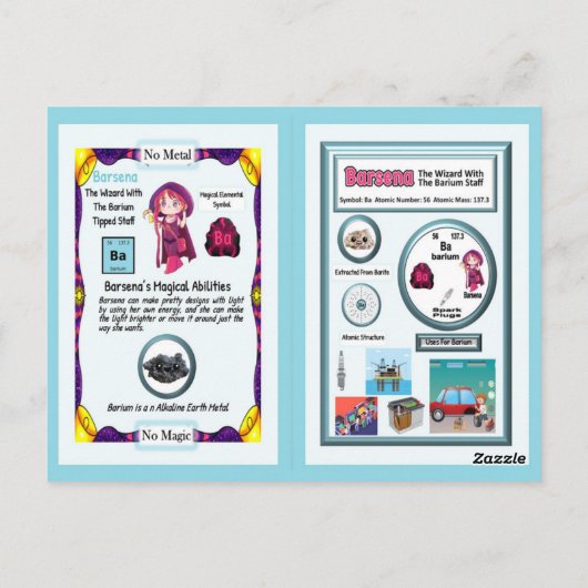 Barsena Wizard - Barium Element Postkarte (Rückseite)