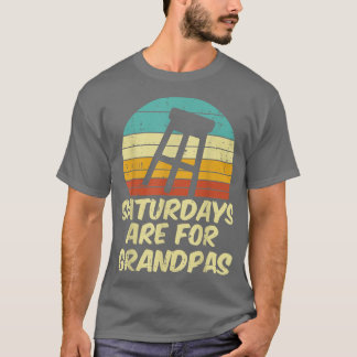 Barstool Saturdays Are for Grandpas Sunset Retro F T-Shirt