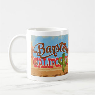Barstos California Cartoon Wüste Retro Travel Kaffeetasse