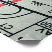 Barstow, CA Vintag Map Poster (Ecke)