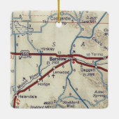Barstow CA Vintage Karte Keramikornament (Rückseite)