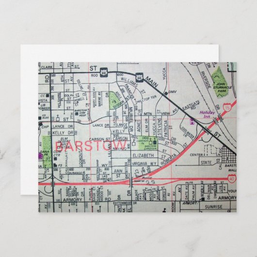 BARSTOW, CA Vintage Karte Postkarte (Vorne/Hinten)