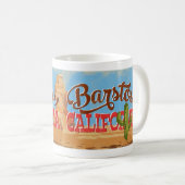 Barstow California Cartoon Desert Retro Travel Kaffeetasse (VorderseiteRechts)