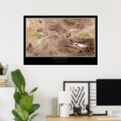 Barstow California von der Raumfahrtsatellitenkart Poster (Heimbüro)