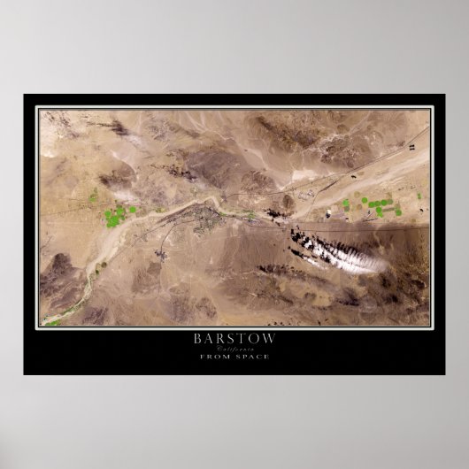 Barstow California von der Raumfahrtsatellitenkart Poster (Vorne)