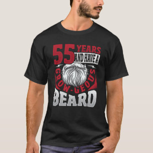 Bart 55 Jahre Geburtstagsbart T-Shirt