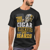 Bart Bearded Man Cigar Die besten Zigarrenraucher T-Shirt (Vorderseite)