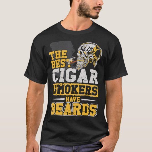 Bart Bearded Man Cigar Die besten Zigarrenraucher  T-Shirt (Vorderseite)
