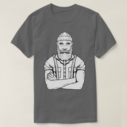 Bart Hipster Männer Vollbart Bart 4 T-Shirt (Design vorne)