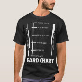 Bart-Längen-Diagramm-neuer lustiger Hipster-Bart-T T-Shirt (Vorderseite)