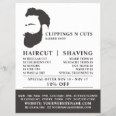Bart-Logo, Herren-Friseure Werbung Flyer (Vorne)