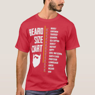 Bart Measurement Chart Gift Bart Länge Funny Gr T-Shirt