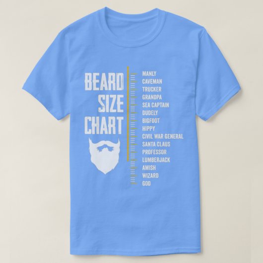 Bart Measurement Chart Gift Bart Länge Funny Gr T-Shirt (Design vorne)