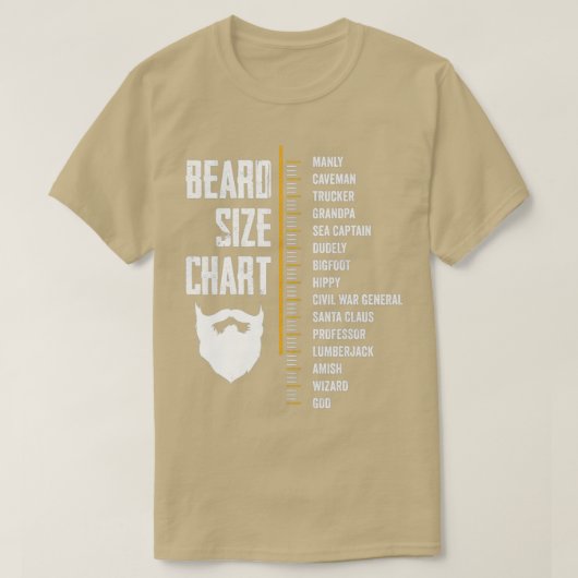 Bart Measurement Chart Gift Bart Länge Funny Gr T-Shirt (Design vorne)