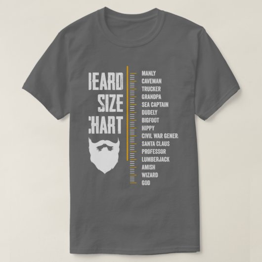 Bart Measurement Chart Gift Bart Länge Funny Gr T-Shirt (Design vorne)