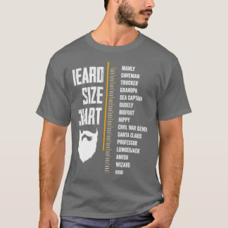 Bart Measurement Chart Gift Bart Länge Funny Gr T-Shirt