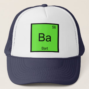 Bart Name Chemie Element Periodensystem Truckerkappe