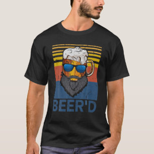 Bart oder Bier: Vintager Retro Drink Beard Man T-Shirt