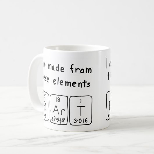 Bart Periodenname Tasse (Vorderseite Links)