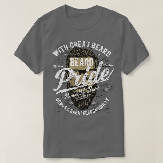 Bart Pride Respekt vor dem Bart 1 T-Shirt (Design vorne)