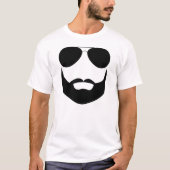 Bart-Sonnenbrille T-Shirt (Vorderseite)