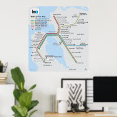 Bart-Streckenkarte Poster (Heimbüro)