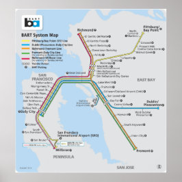 Bart-Streckenkarte Poster