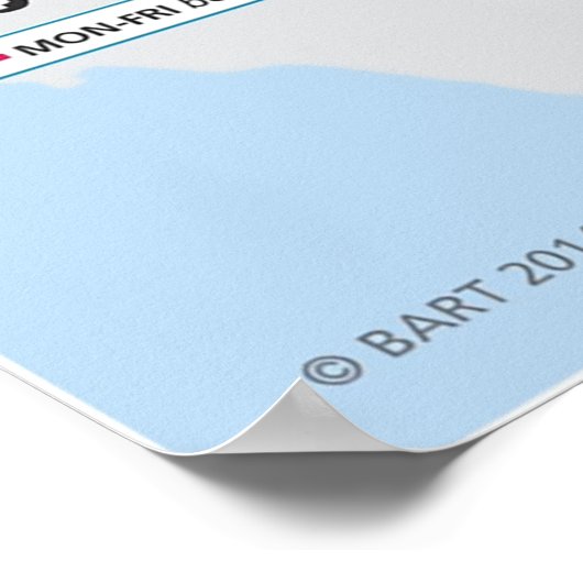 Bart Train Map Poster (Ecke)