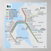 Bart Train Map Poster (Vorne)