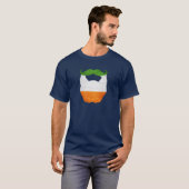 Bart-und Schnurrbart-Iren-Flagge T-Shirt (Vorne ganz)