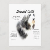 Barta Collie History; Liebe Barted Colliese Postkarte (Vorderseite)