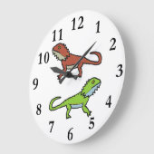 Bartagame Große Wanduhr (Winkel)
