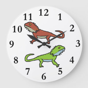 Bartagame Große Wanduhr