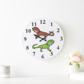 Bartagame Große Wanduhr (Zuhause)