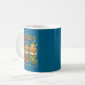 Bartagame in Weihnachts-Socken leuchtet Bartagame Kaffeetasse (Vorderseite Links)