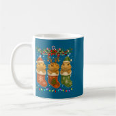 Bartagame in Weihnachts-Socken leuchtet Bartagame Kaffeetasse (Links)