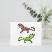 Bartagame Postkarte (Stehend Vorderseite)