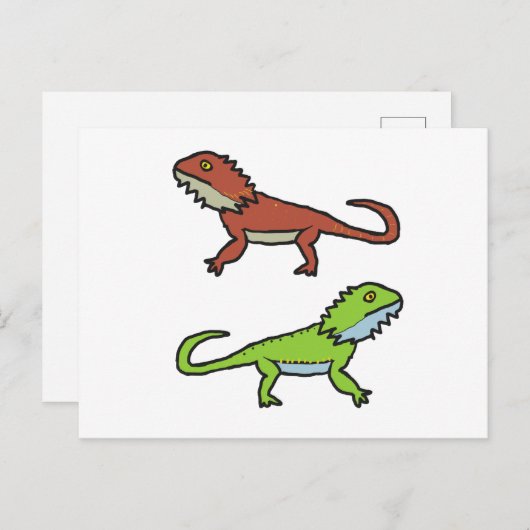 Bartagame Postkarte (Vorne/Hinten)