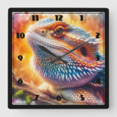 Bartagame Quadratische Wanduhr (Vorderseite)